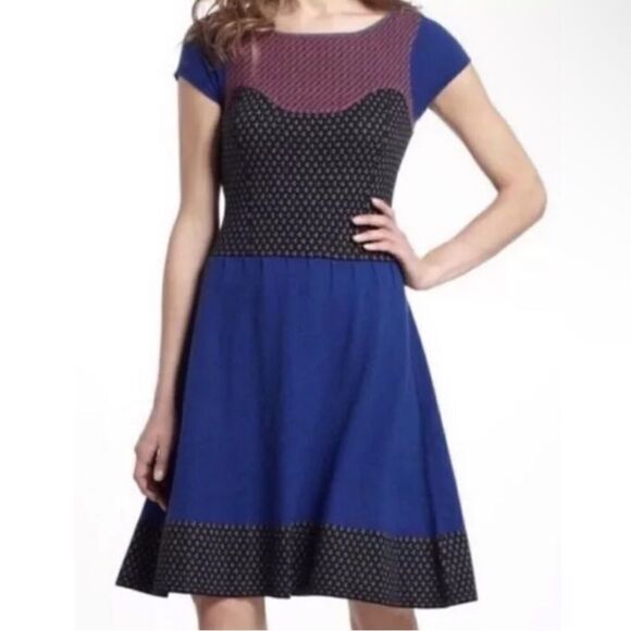 SPARROW Anthropologie Intarsia Boho Multicolor Wool Blend Sweater Dress Sz S - Picture 1 of 6